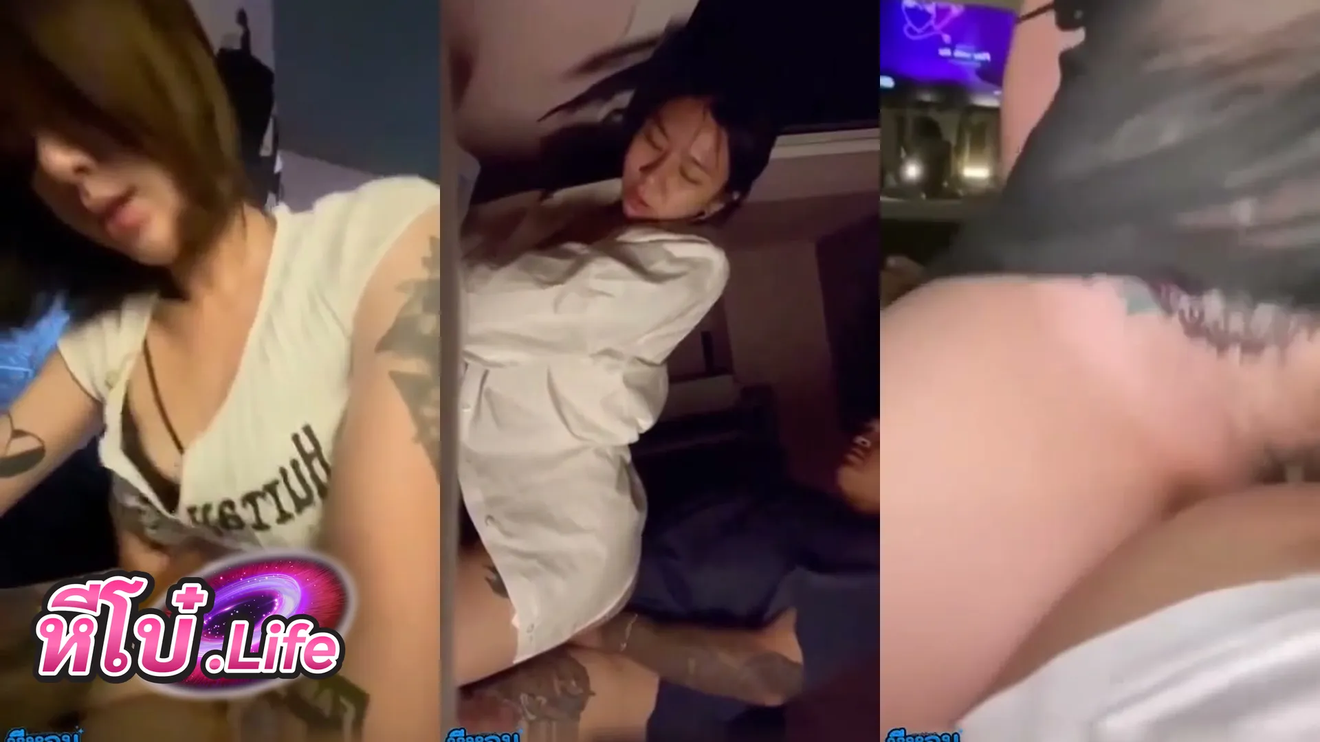 คลิปหลุดคนดัง สาวสักลาย โดนแฟนเลียหีดูดเสียว ก่อนขึ้นขย่มควยโยกเอวแรง ขยำนมใหญ่แล้วกระแทกหีมิดลำจุกๆ